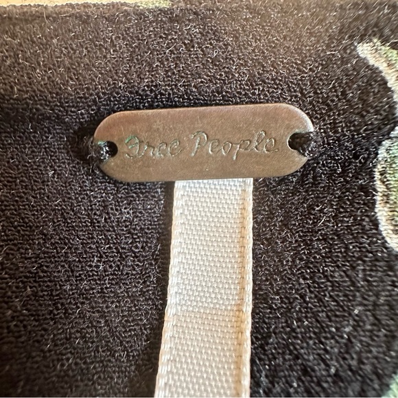 FREE PEOPLE Black All Yours Floral A-Line Mini Dress - Size:8 - Picture 6 of 12